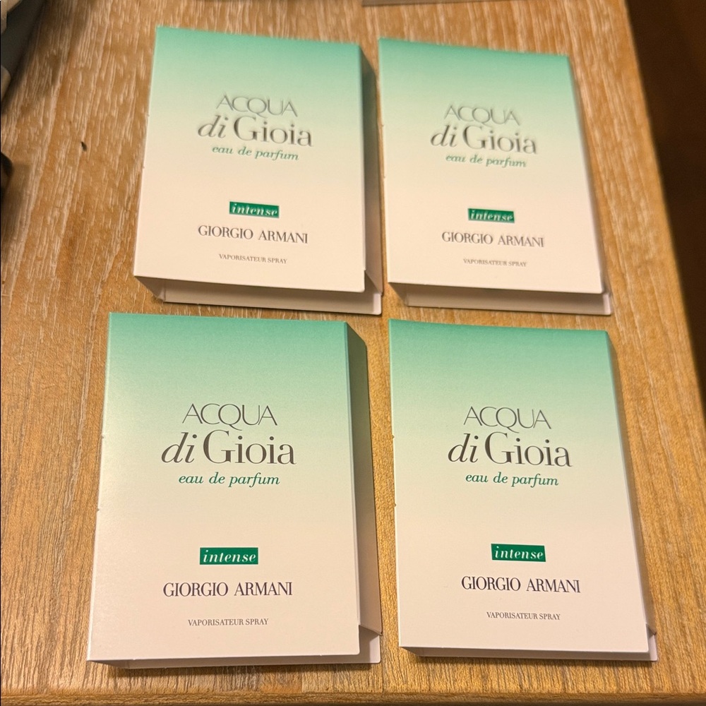 Aqua do Gioia intense Giorgio Armani four samples
